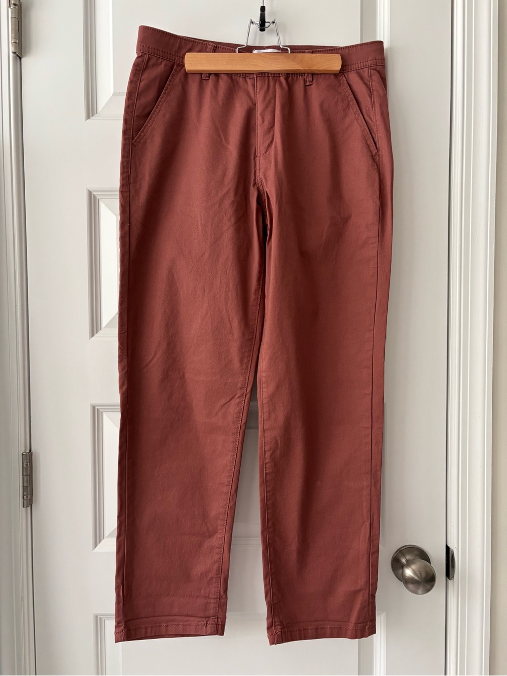Curve Appeal Rust Straight-Leg Chino Pants 6/28